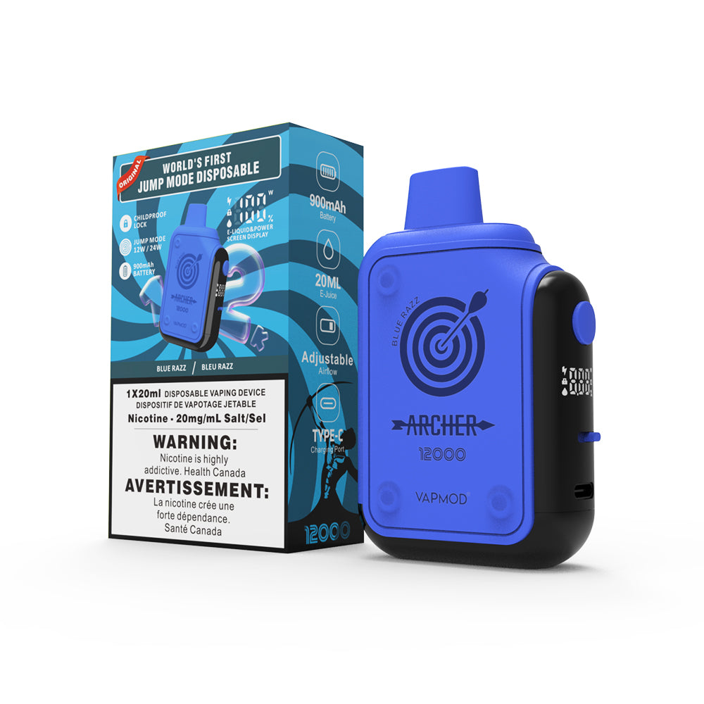 ARCHER BY VAPMOD 12K DISPOSABLE VAPE 5/pk