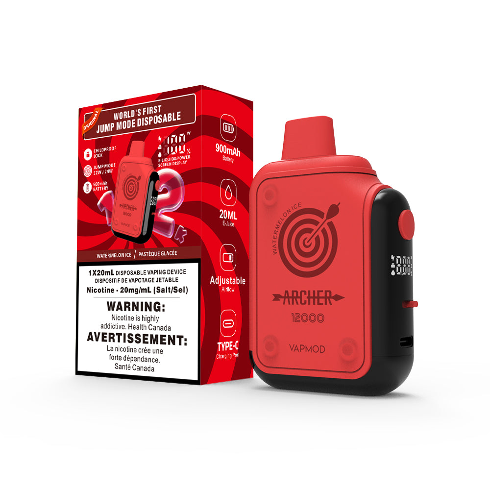 ARCHER BY VAPMOD 12K DISPOSABLE VAPE  5/pk